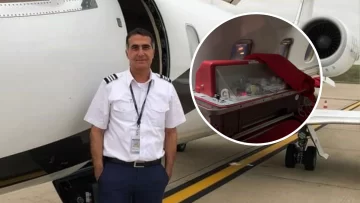 Antonio Laje trasladó en vuelo sanitario a una bebé de 40 días desde El Calafate a Buenos Aires