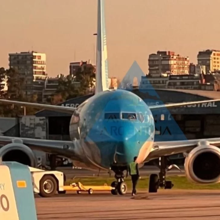 Un avión que venía de la Patagonia perdió una rueda durante el aterrizaje