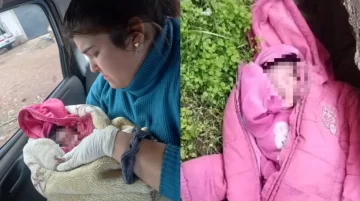 Encontraron un bebé recién nacido abandonado bajo la lluvia y con hipotermia