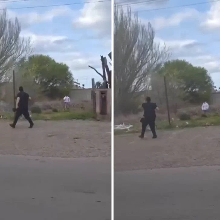 Video. Así detuvieron al joven que amenazó a su mamá con un arma y huyó a Caleta Olivia