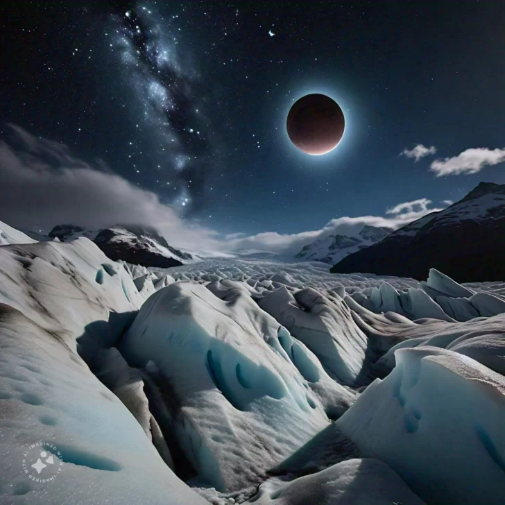 Cómo se verá el eclipse lunar desde las distintas ciudades de la Patagonia según la Inteligencia Artificial