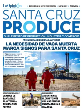 Tapa Suplemento especial de Santa Cruz Produce: La necesidad de Vaca Muerta marca signos para Santa Cruz