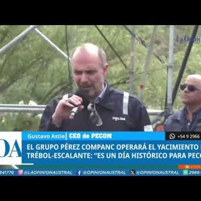 “Es un día histórico para PECOM”, dijo el CEO de PECOM, Gustavo Astie