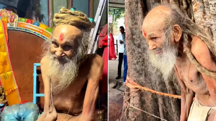 Un anciano hallado en una cueva en India asegura tener 188 años: la verdad detrás del video viral