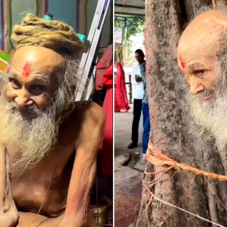 Un anciano hallado en una cueva en India asegura tener 188 años: la verdad detrás del video viral