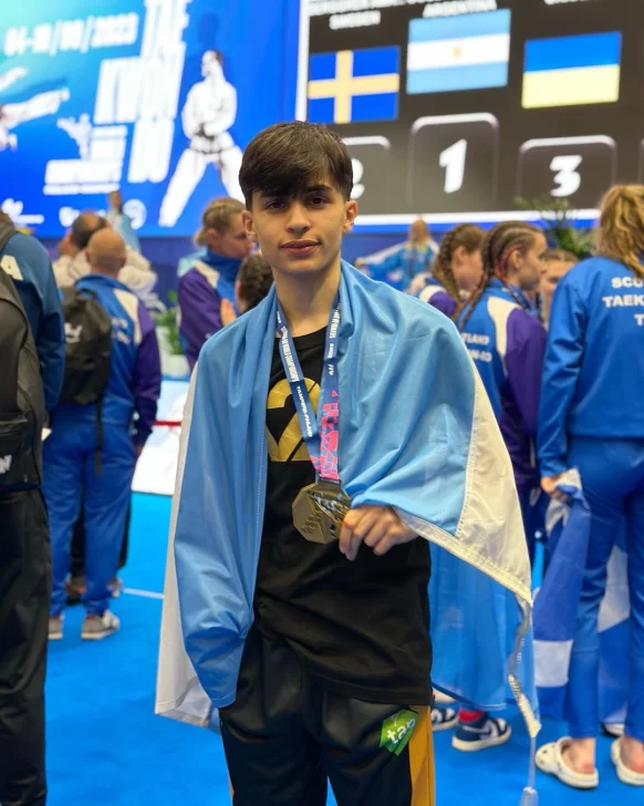 Marco Rizzo, tricampeón mundial de taekwondo: un orgullo santacruceño en Mar del Plata