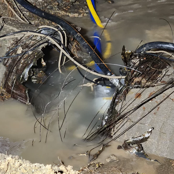 Corte de agua en Caleta Olivia: se rompió un acueducto y no habrá servicio por 24 horas