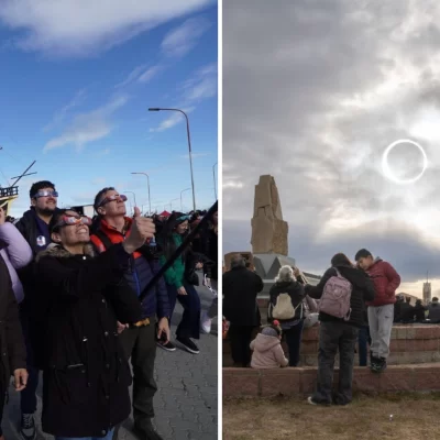 Cobertura Especial de La Opinión Austral: El eclipse solar en Puerto San Julián fue una fiesta astronómica y turística