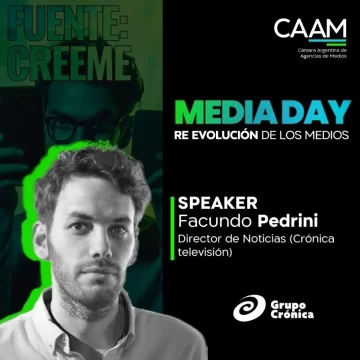 Facundo Pedrini, director de noticias de Crónica TV, en el Media Day