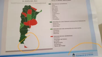 El Gobierno borró las Islas Malvinas en un mapa oficial para promocionar el RIGI