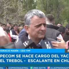 Horacio Marín a los chubutenses: “Tienen que estar contentos de que la licitación la ganó PECOM”