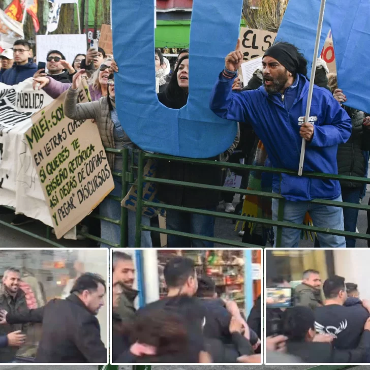 Escrache y agresión contra Martín Menem en marcha universitaria de repudio