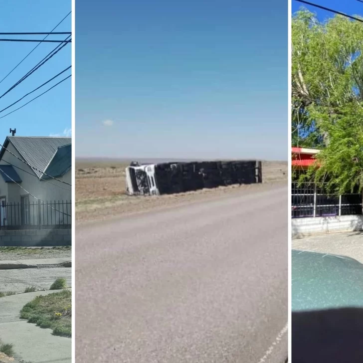 Clima en Río Gallegos: vientos de 120 km/h derribaron postes y árboles, volcaron camiones y dañaron viviendas