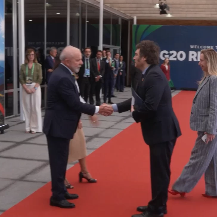 El gélido saludo entre Javier Milei y Lula da Silva en el G20 en Río de Janeiro