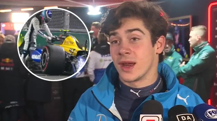 “Quedé medio bobito”, la reacción de Franco Colapinto tras su accidente en el GP de Las Vegas: