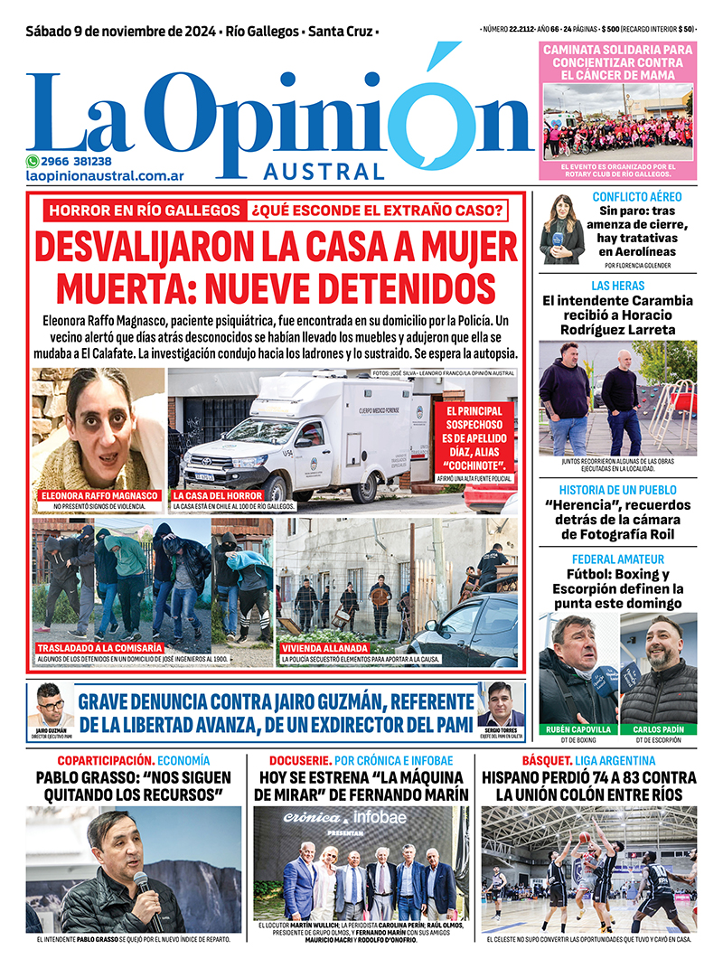 Tapa-del-Diario-La-Opinion-Austral-edicion-impresa-del-sabado-9-de-noviembre-de-2024-Rio-Gallegos-Santa-Cruz-Argentina-544x728