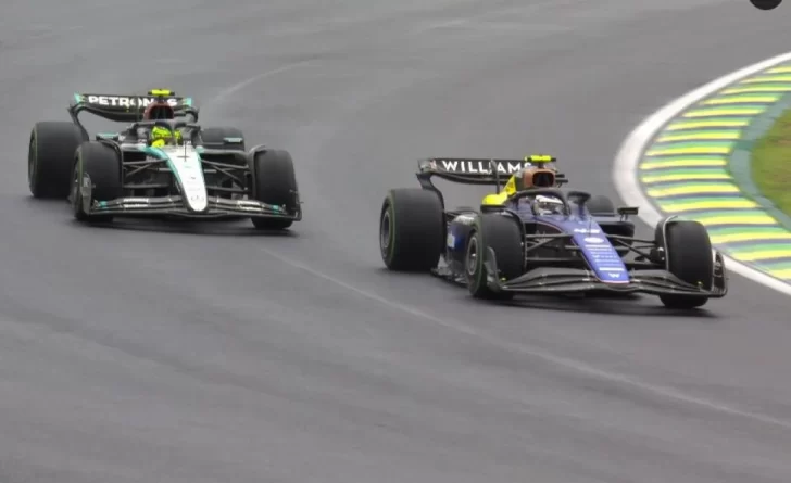 Video. La increíble maniobra con la que Franco Colapinto sobrepasó a Lewis Hamilton en el GP de Brasil