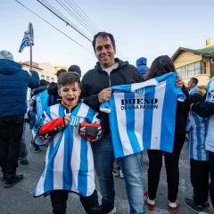 Así festejaron los hinchas de Racing en Río Gallegos