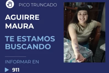 Desesperada búsqueda de una adolescente de 14 años en Pico Truncado