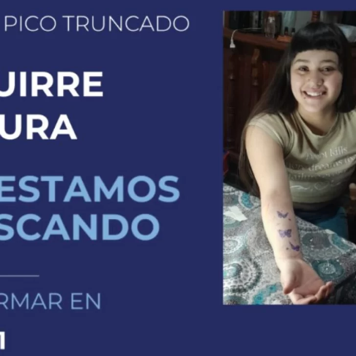 Desesperada búsqueda de una adolescente de 14 años en Pico Truncado