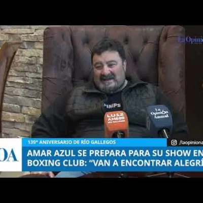 En la previa a su show en Río Gallegos, Amar Azul ofreció una conferencia de prensa