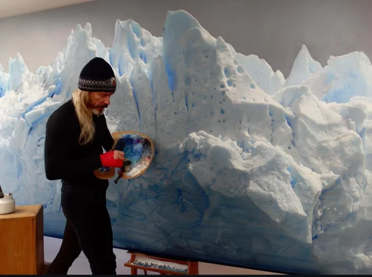Helmut Ditsch: el artista argentino más cotizado presenta su nueva obra inspirada en el Glaciar Perito Moreno
