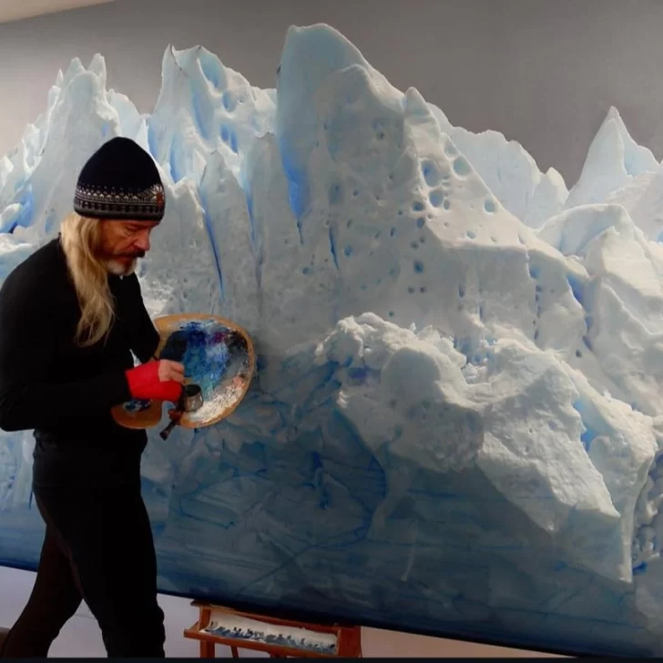 Helmut Ditsch: el artista argentino más cotizado presenta su nueva obra inspirada en el Glaciar Perito Moreno