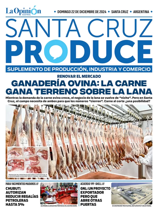 Tapa Suplemento especial de Santa Cruz Produce “Ganadería ovina: la carne gana terreno sobre la lana”