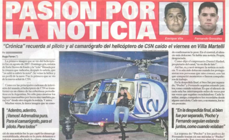 El luto del aire: La tragedia de C5N y el recuerdo de Vila y González