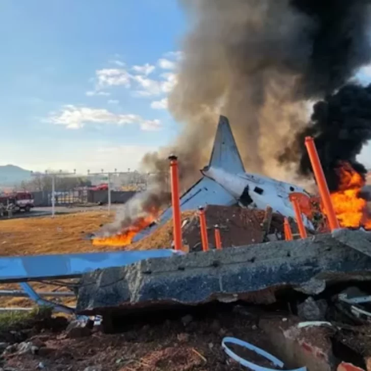 Un avión se estrelló en Corea del Sur: hay al menos 29 muertos