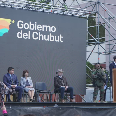 Patricia Bullrich y Nacho Torres encabezaron el lanzamiento del Comando Unificado de Seguridad en Comodoro Rivadavia