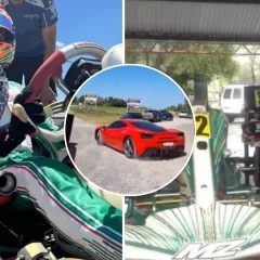 Colapinto sorprendió en Zárate: se subió a un karting, firmó autógrafos y se fue en una Ferrari