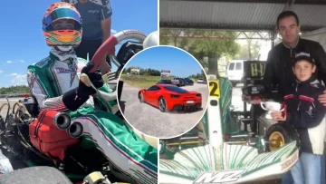 Colapinto sorprendió en Zárate: se subió a un karting, firmó autógrafos y se fue en una Ferrari