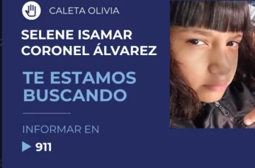 Intensa búsqueda de una adolescente de 14 años en Caleta Olivia