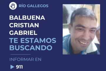 Buscan a un hombre de 34 años desaparecido en Río Gallegos Buscan a un hombre de 34 años desaparecido en Río Gallegos