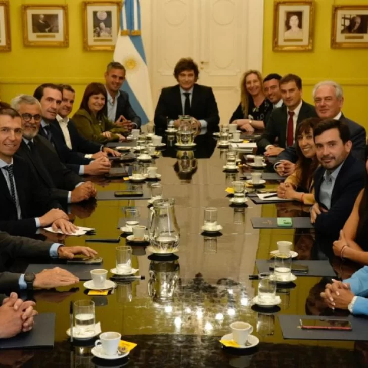 En plena tensión con el PRO, Javier Milei recibió a los diputados radicales “con peluca” y “espíritu cooperativo” En plena tensión con el PRO, Javier Milei recibió a los diputados radicales “con peluca” y “espíritu cooperativo”