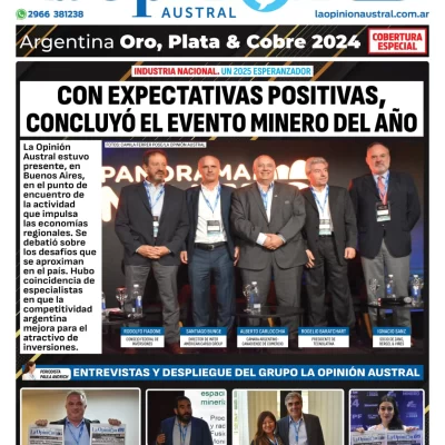 Tapa especial de La Opinión Austral: con expectativas positivas, concluyó el evento minero del año