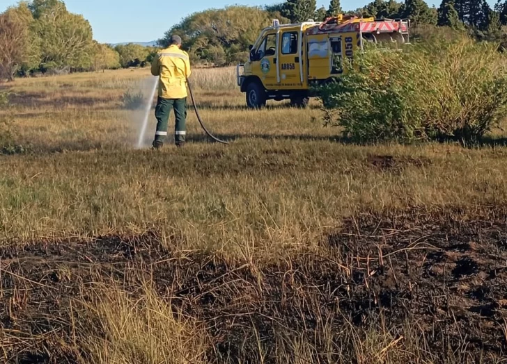 Controlaron un incendio en la Reserva  Natural Laguna de Los Juncos