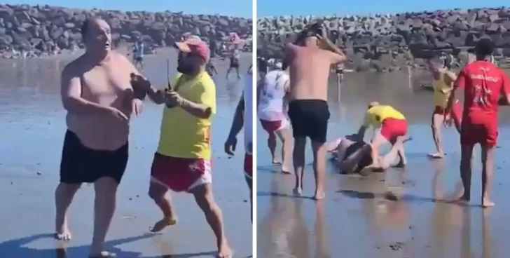 Desvincularon a los guardavidas que terminaron a las piñas con un turista en Playa Unión