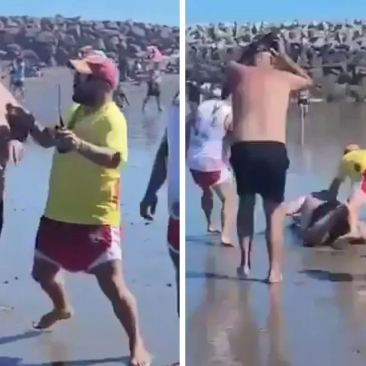 Desvincularon a los guardavidas que terminaron a las piñas con un turista en Playa Unión