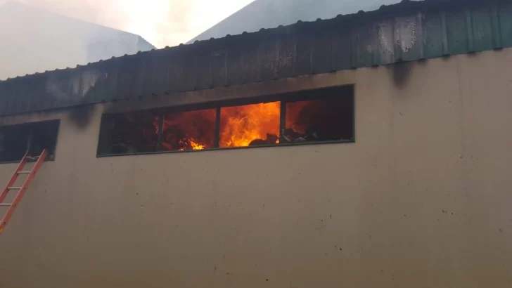 Buscan a quién provocó un incendio  en el depósito de una pesquera de Puerto Deseado