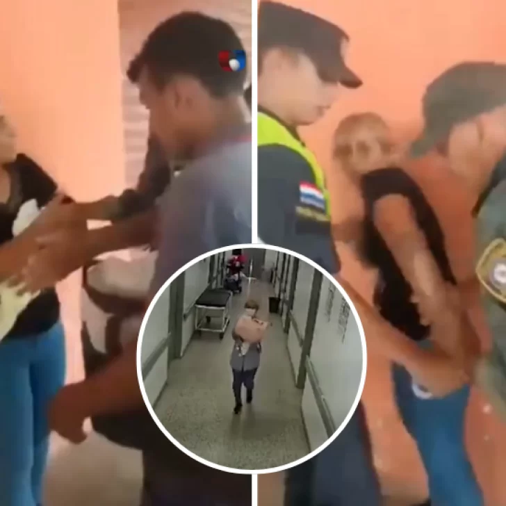 Video. Una argentina robó un bebé de un hospital de Paraguay y la detuvieron cuando estaba por cruzar la frontera