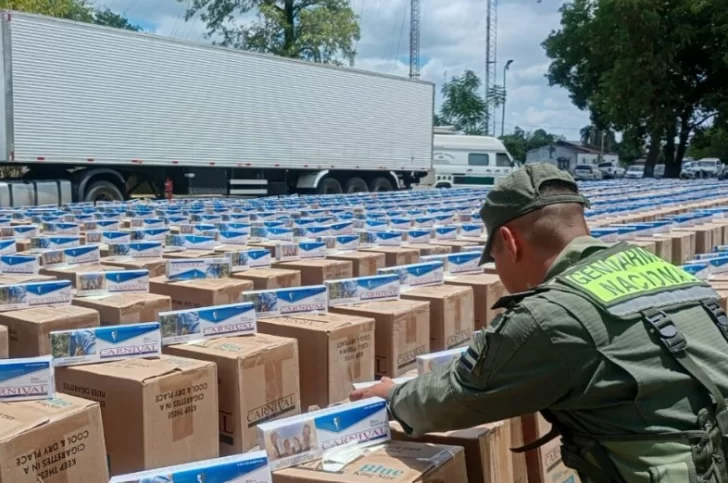 Chaco: Gendarmería secuestró un cargamento millonario de cigarrillos