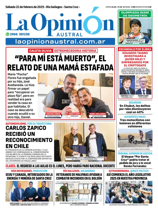 Tapa-del-Diario-La-Opinion-Austral-edicion-impresa-del-sabado-22-de-febrero-de-2025-544x728
