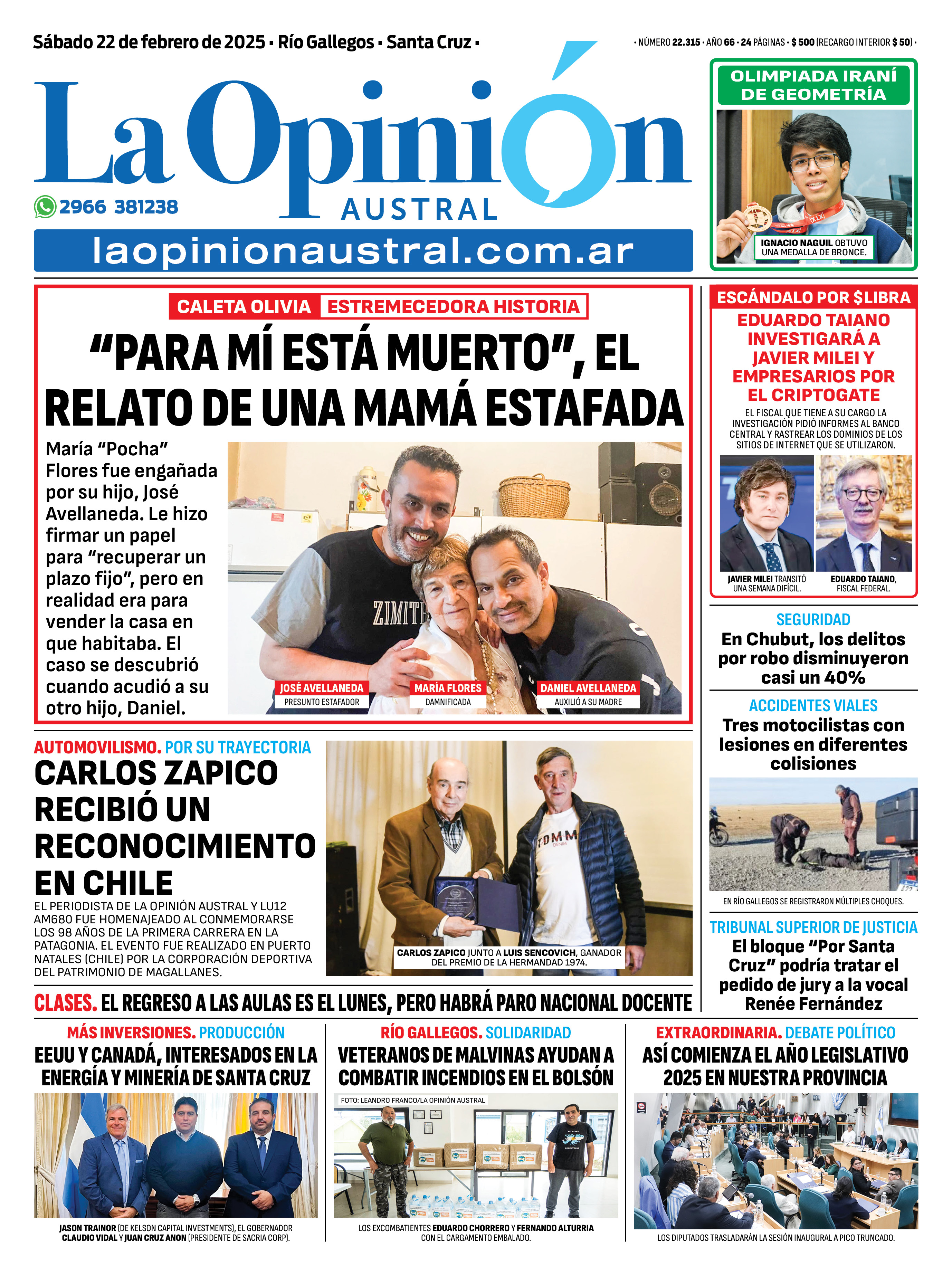 Tapa-del-Diario-La-Opinion-Austral-edicion-impresa-del-sabado-22-de-febrero-de-2025-544x728