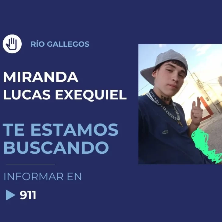 Buscan a un adolescente de 16 años que desapareció en Caleta Olivia