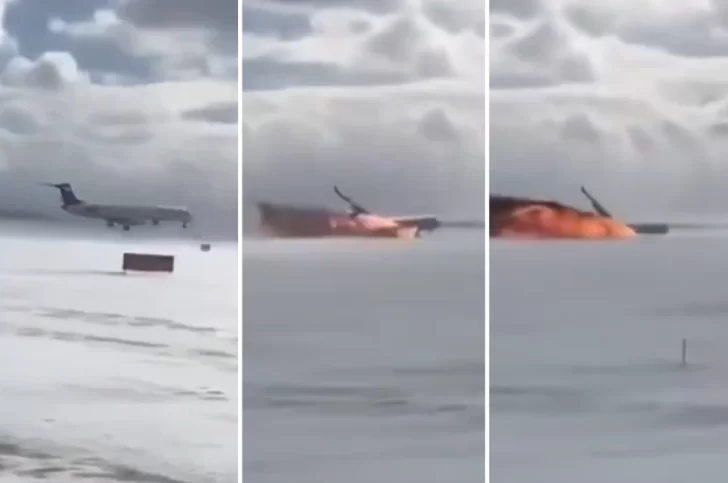 Video impactante: así fue el momento en que el avión se estrelló y volcó en Toronto