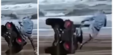 El impactante accidente de L-Gante en cuatriciclo: el video que muestra el momento del impacto