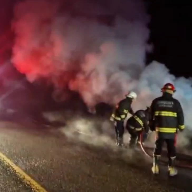 Un auto de alta gama se incendió en las rutas de Santa Cruz: no hubo que lamentar personas heridas