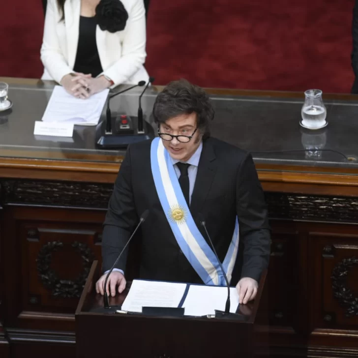 Milei habla por cadena nacional en la apertura de sesiones 2025 en el Congreso